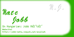 mate jobb business card